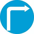 R.301d: Các xe chỉ được rẽ phải