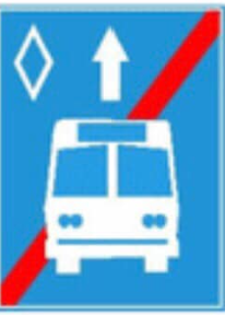 R.413m: Kết thúc làn đường dành cho xe buýt