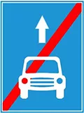 R.413n: Kết thúc làn đường dành cho xe ô tô