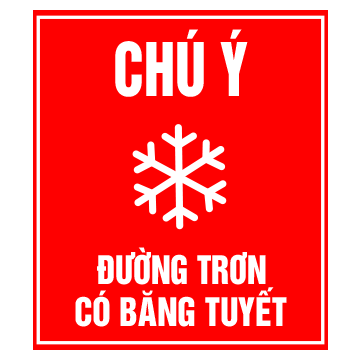 Biển số S.510 “Chú ý đường trơn có băng tuyết”